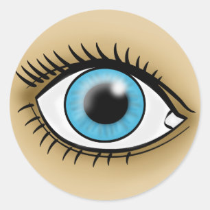 Blue Eye icon Classic Round Sticker