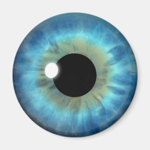Blue Eye Iris Eyeball Cool Custom Round Magnet