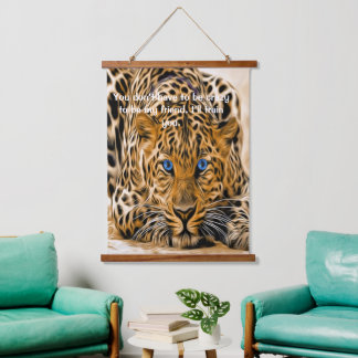 Blue Eye Leopard Hanging Tapestry
