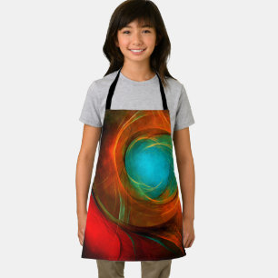 Blue Eye Modern Abstract Fine Art Cool Pattern #16 Apron