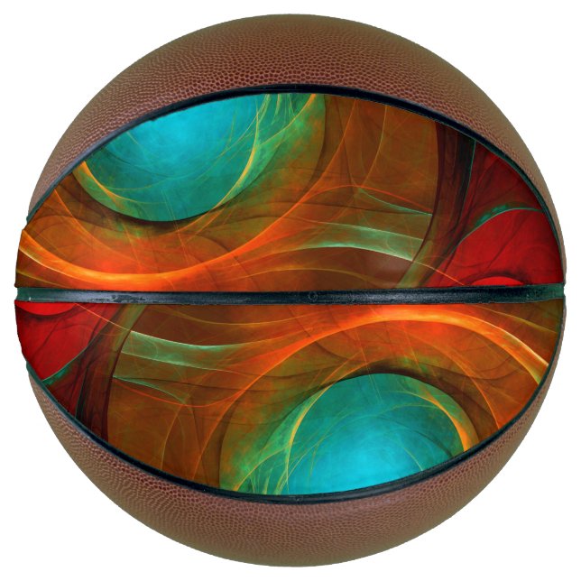 Blue Eye Modern Abstract Fine Art Cool Pattern #16 Basketball (Front)