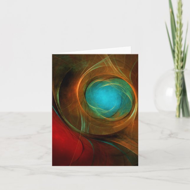 Blue Eye Modern Abstract Fine Art Cool Pattern #16 Card (Front)