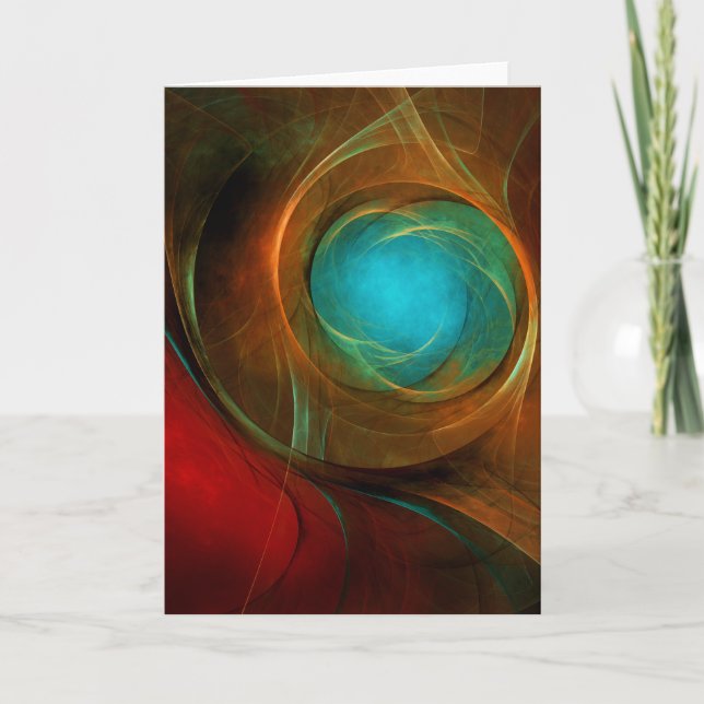 Blue Eye Modern Abstract Fine Art Cool Pattern #16 Card (Front)