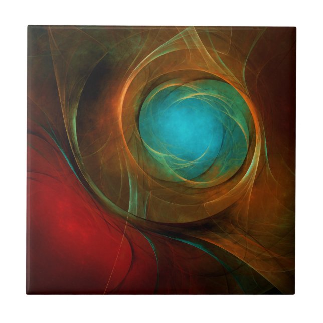 Blue Eye Modern Abstract Fine Art Cool Pattern #16 Ceramic Tile (Front)