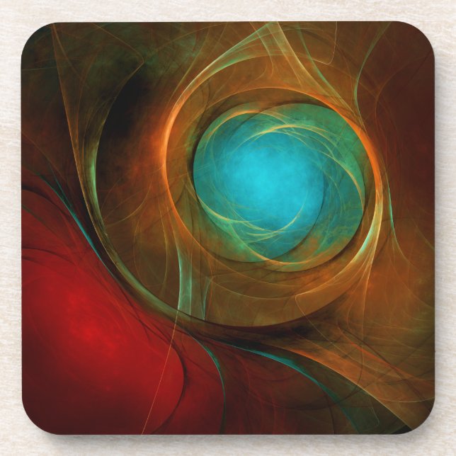 Blue Eye Modern Abstract Fine Art Cool Pattern #16 Coaster (Front)