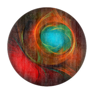 Blue Eye Modern Abstract Fine Art Cool Pattern #16 Cutting Board