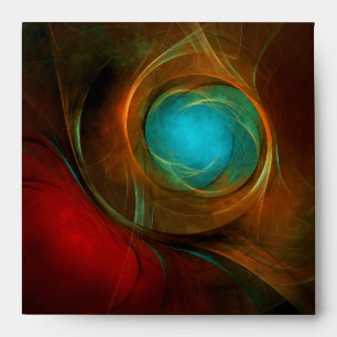 Blue Eye Modern Abstract Fine Art Cool Pattern #16 Envelope