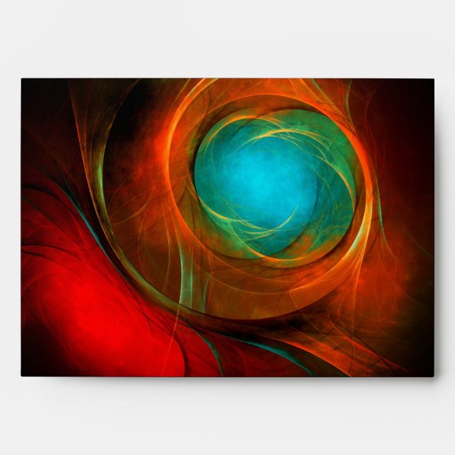 Blue Eye Modern Abstract Fine Art Cool Pattern #16 Envelope (Front)