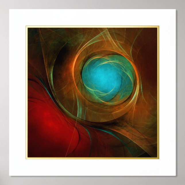 Blue Eye Modern Abstract Fine Art Cool Pattern #16 Foil Prints (Front)