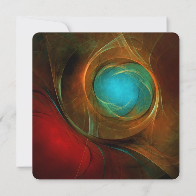 Blue Eye Modern Abstract Fine Art Cool Pattern #16 Invitation (Front)