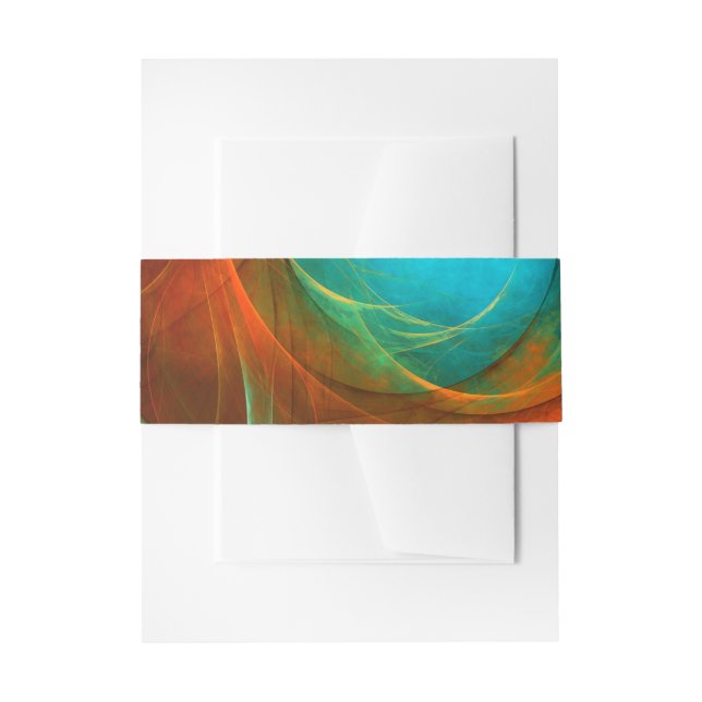 Blue Eye Modern Abstract Fine Art Cool Pattern #16 Invitation Belly Band (Front Example)