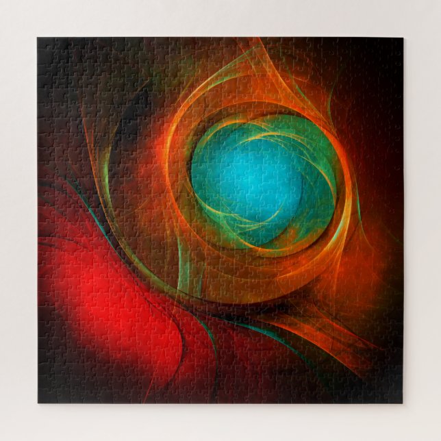 Blue Eye Modern Abstract Fine Art Cool Pattern #16 Jigsaw Puzzle (Vertical)