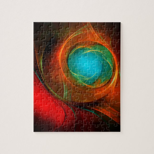 Blue Eye Modern Abstract Fine Art Cool Pattern #16 Jigsaw Puzzle (Vertical)