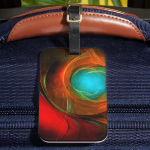 Blue Eye Modern Abstract Fine Art Cool Pattern #16 Luggage Tag