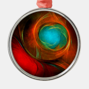 Blue Eye Modern Abstract Fine Art Cool Pattern #16 Metal Ornament