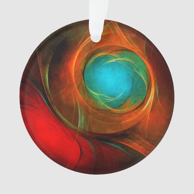 Blue Eye Modern Abstract Fine Art Cool Pattern #16 Ornament (Front)