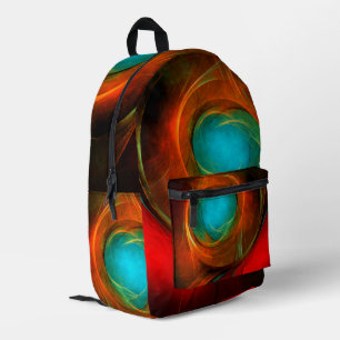 Blue Eye Modern Abstract Fine Art Cool Pattern #16 Printed Backpack