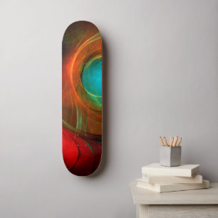 Blue Eye Modern Abstract Fine Art Cool Pattern #16 Skateboard