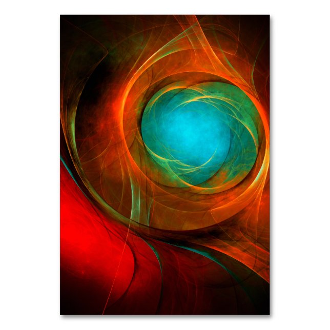 Blue Eye Modern Abstract Fine Art Cool Pattern #16 Table Number (Front)