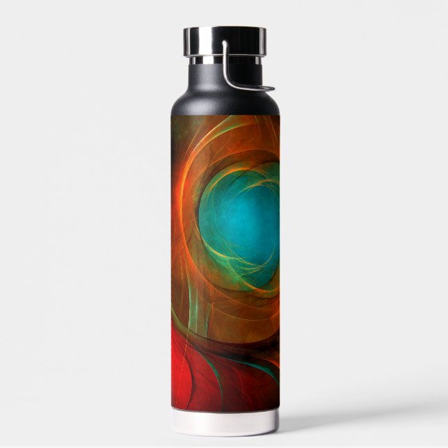 Blue Eye Modern Abstract Fine Art Cool Pattern #16 Water Bottle (Left)