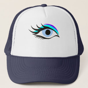 Blue eye trucker hat