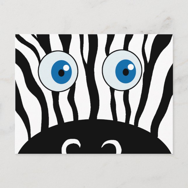 Blue eye zebra postcard (Front)