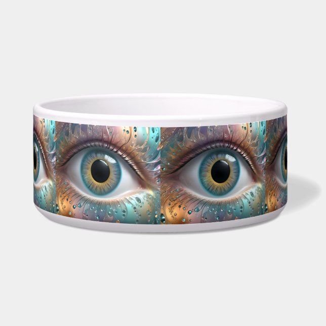 Blue Eyeball Fractal Art, (Front)