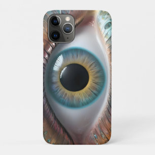 Blue Eyeball Fractal Art, iPhone 11 Pro Case