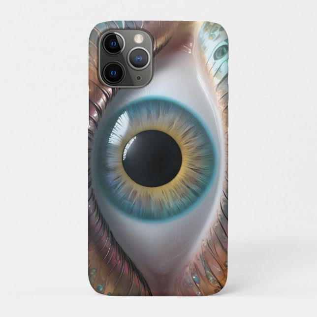 Blue Eyeball Fractal Art, Case-Mate iPhone Case (Back)