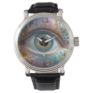 Blue Eyeball Fractal Art, Watch