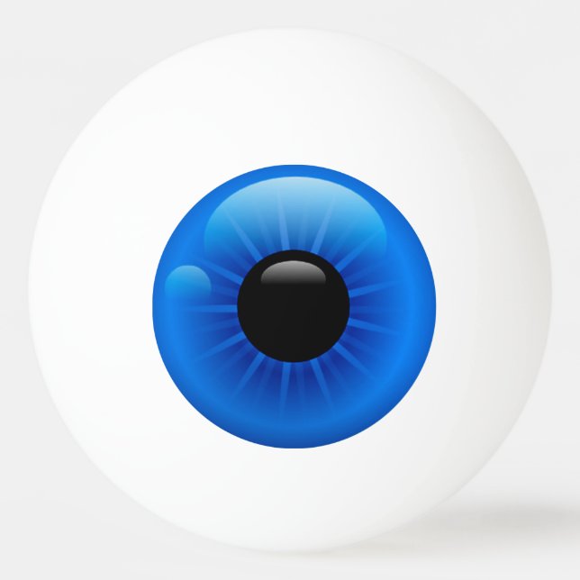 Blue Eyeball Ping Pong Ball (Front)