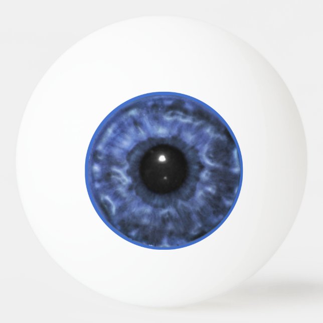 Blue Eyeball Ping Pong Ball (Front)