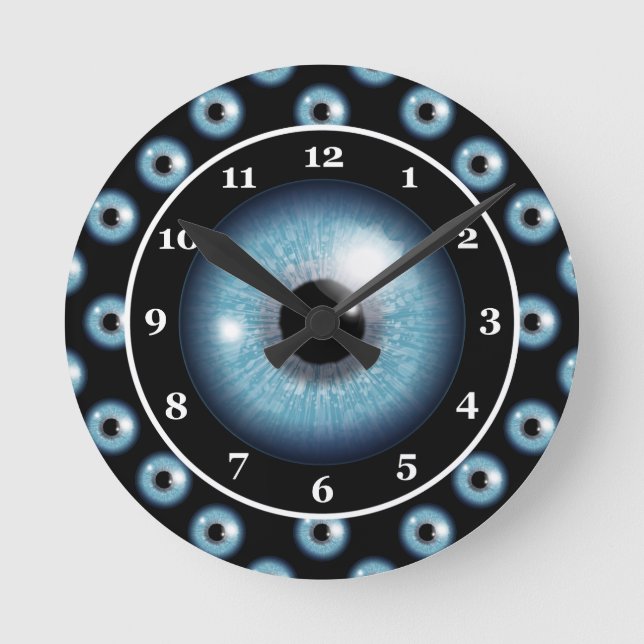 Blue eyeball round clock (Front)