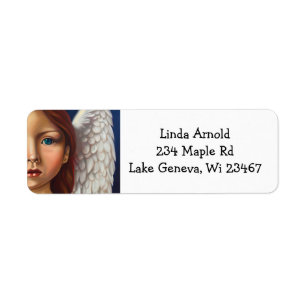 Blue Eyed Angel Return Address Label