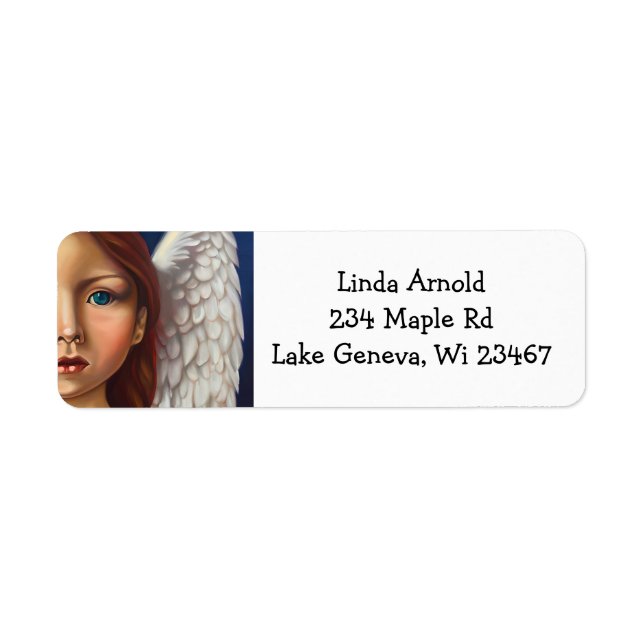 Blue Eyed Angel Return Address Label (Front)