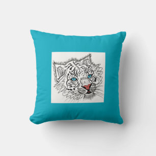 Blue eyed baby tiger cushion