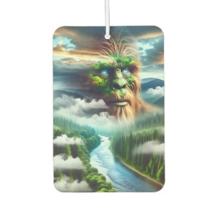 Blue Eyed Bigfoot in the Mountains Car Air Freshener
