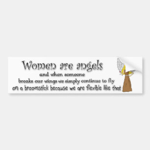 Blue Eyed Blonde Women Are Angels Bumper Sticker