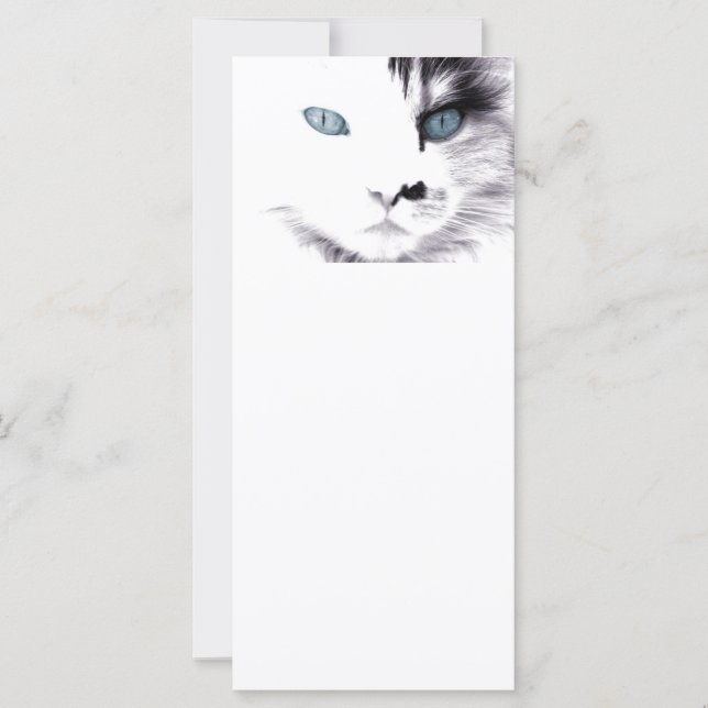 Blue Eyed Cat Bookmark (Front)