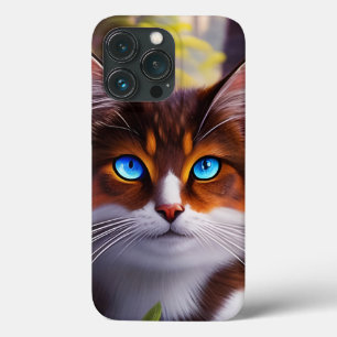 Blue Eyed Cat in the Woods iPhone 13 Pro Case
