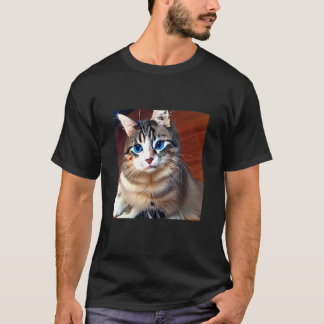 Blue Eyed Cat Kitten Kitty  Adorable & Cute Feline T-Shirt