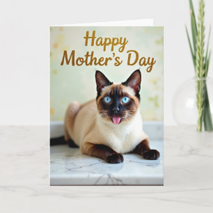 Blue Eyed Cat Mothers Day Card