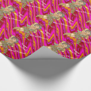 Blue Eyed Christmas Angel Wrapping Paper