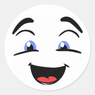 BLUE EYED CLASSIC ROUND STICKER