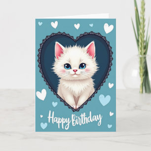 Blue Eyed Creature Birthday Card
