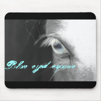 Blue eyed equine mouse pad