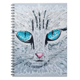 Blue Eyed Fluffy Cat Notebook