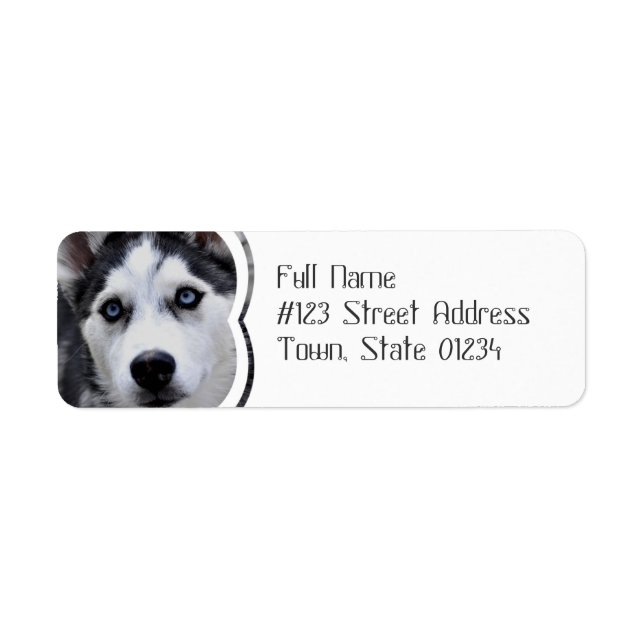 Blue Eyed Husky Mailing Labels (Front)