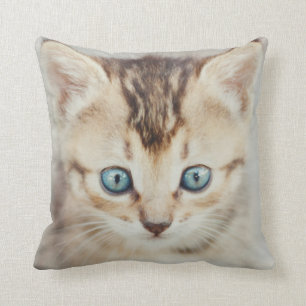 Blue Eyed Kitty Cushion