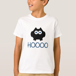Blue Eyed Owl HOOOO Kids Unisex Long Sleeve Tee